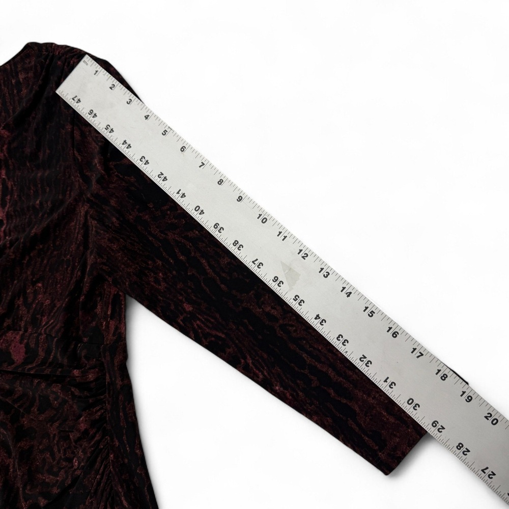 Lauren Ralph Lauren Dress Womens 10 NWT Raisin Toned Animal Print Long Sleeve - Picture 8 of 10